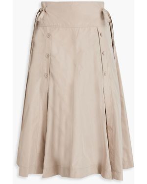 3.1 Phillip Lim Cotton-blend Poplin Midi Skirt - Natural