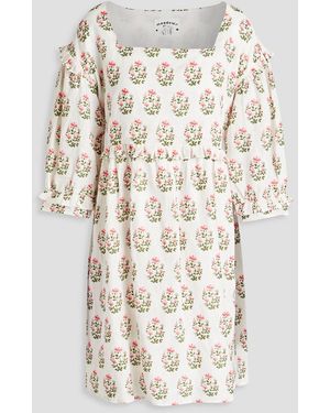 Meadows Daphne Floral-print Linen Mini Dress - Natural