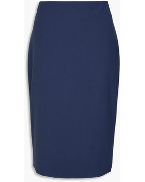 Theory Wool-blend Pencil Skirt - Blue