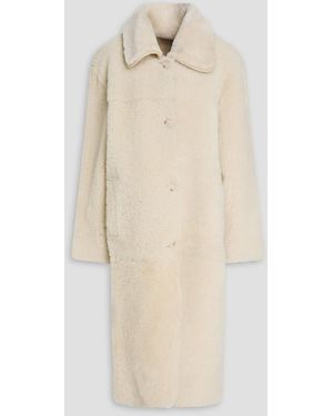 Sandro Shearling Coat - Natural