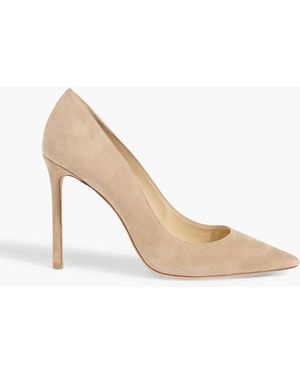 Jimmy Choo Romy 100 Suede Pumps - White