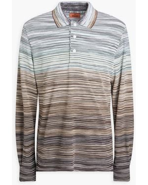 Missoni Poloshirt aus baumwolle in space-dye-optik - Grau