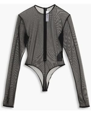 Alex Perry Stretch-Mesh Bodysuit - Black