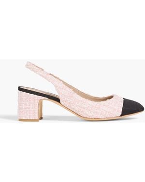 Stuart Weitzman Milla 55 Tweed Slingback Pumps - Pink