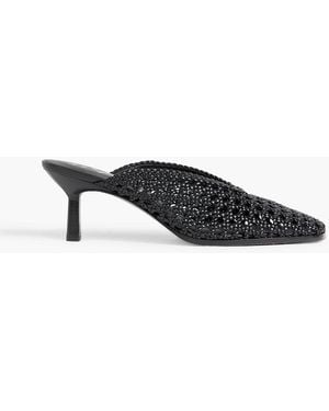 3.1 Phillip Lim Id Macramé Leather Mules - Black