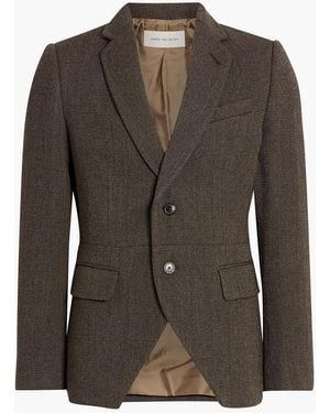 Dries Van Noten Wool-Blend Twill Blazer - Brown