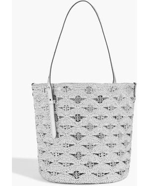 Rabanne Sac À Main Chainmail-Embellished Crochet Tote - White