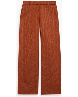 Dries Van Noten Jacquard Wide-Leg Pants - Brown