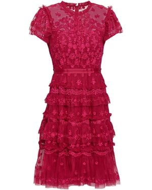 Needle & Thread Darcy Embroidered Tulle Mini Dress