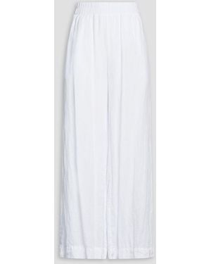 James Perse Linen Wide-Leg Trousers - White