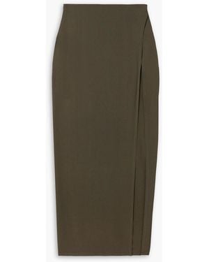 Ioannes Martine Crepe Maxi Skirt - Green