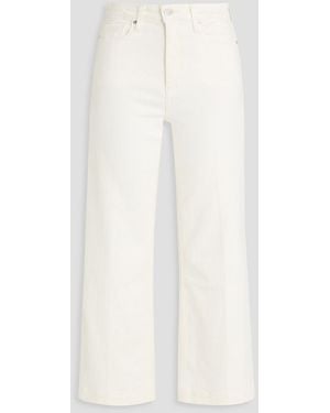 PAIGE Anessa Mid-rise Wide-leg Jeans - White