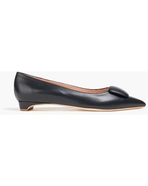 Rupert Sanderson Bedfa Embellished Leather Point-Toe Flats - Black