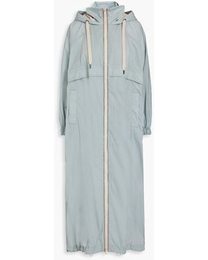Brunello Cucinelli Bead-embellished Shell Parka - Blue