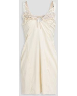 Jacquemus Ciceri Embellished Satin-twill Mini Dress - White