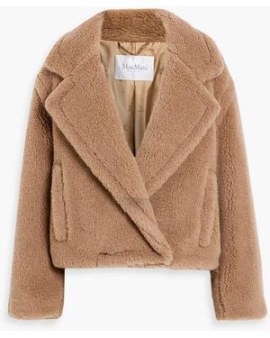 Max Mara Gardone Camel Wool And Silk-Blend Coat - Natural