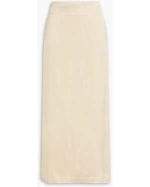 Esse Studios Satin Midi Pencil Skirt - Natural