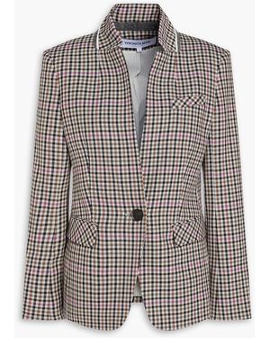 Veronica Beard Katie Dickey Checked Twill Blazer - Grey