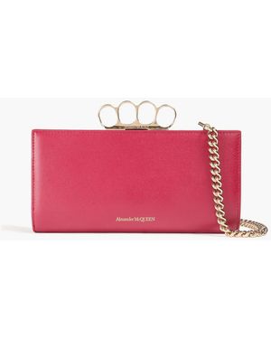 McQueen Leather Clutch - Red