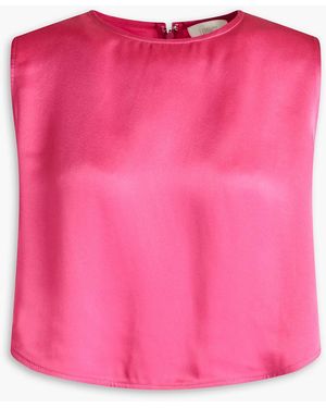 LAPOINTE Cropped oberteil aus crêpe-satin - Pink