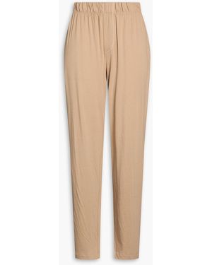 ÉTERNE Cotton And Modal-Blend Jersey Track Trousers - Grey