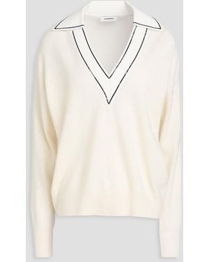 Sandro Wool And Cashmere-blend Sweater - Natural
