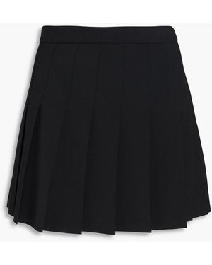 Theory Pleated Crepe Mini Skirt - Black