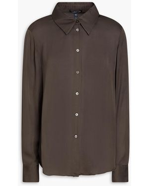 Eileen Fisher Silk-Blend Shirt - Brown