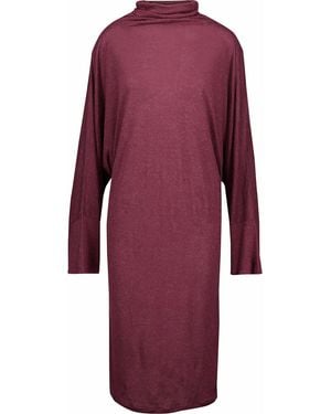 IRO Stretch-Jersey Turtleneck Dress - Red