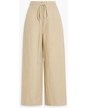 Onia Linen And Lyocell-blend Wide-leg Trousers - Natural