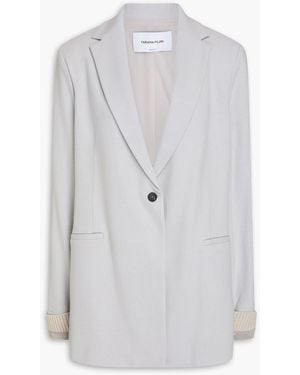 Fabiana Filippi Bead-embellished Wool-blend Blazer - White