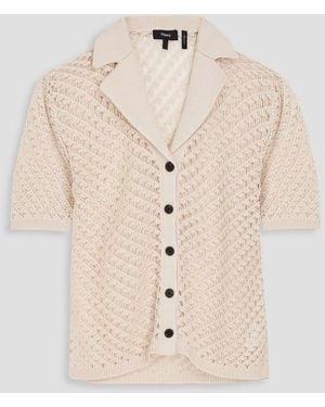Theory Crochet-knit Pima Cotton Shirt - Natural