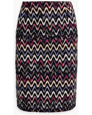 Missoni Crochet-knit Wool-blend Pencil Skirt - Black