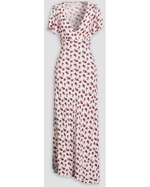 Faithfull the Brand Floral-Print Crepe Maxi Dress - White