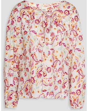 Isabel Marant Floral-Print Jacquard Blouse - Pink