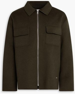 Sandro Wool-blend Felt Jacket - Green