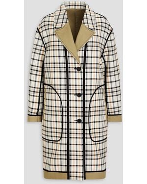 3.1 Phillip Lim Reversible Checked Cotton-blend Twill And Canvas Coat - White