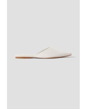 TOVE Pheby Point-Toe Suede Mules - White