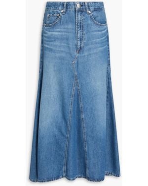 Rag & Bone Rooney Denim Midi Skirt - Blue