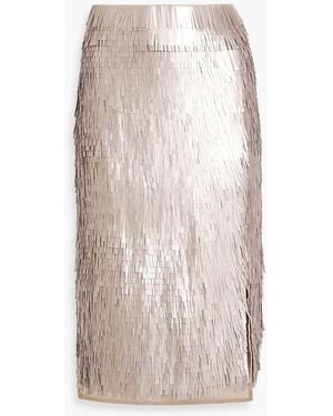 Rohe Sequined Georgette Skirt - Metallic