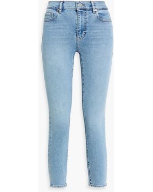 FRAME Le High Skinny Crop High-Rise Skinny Jeans - Blue