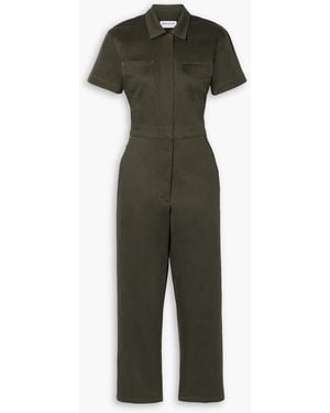 Rivet Utility Worker Cotton-blend Twill Jumpsuit - Green