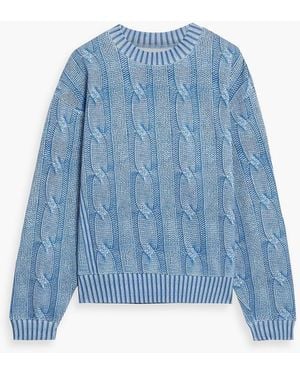 Rag & Bone Miramar Printed Cotton-Fleece Sweatshirt - Blue