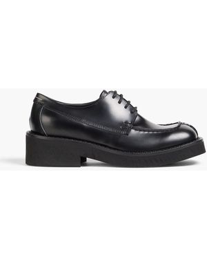 MM6 by Maison Martin Margiela Leather Derby Shoes - Black