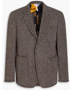 Thom Browne Herringbone Wool-Tweed Blazer - Brown