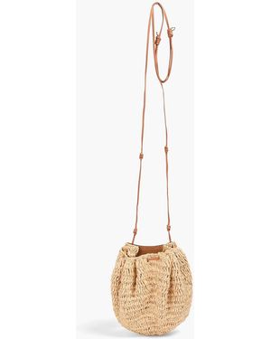 Ulla Johnson Paloma Faux Raffia And Leather Bucket Bag - Natural