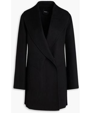 Theory Wool And Cashmere-Blend Coat - Black