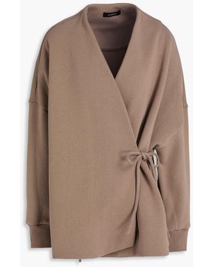A.Emery Bailey Cotton-fleece Wrap Jacket - Brown