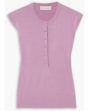 Dries Van Noten Ärmelloser pullover aus baumwolle - Lila