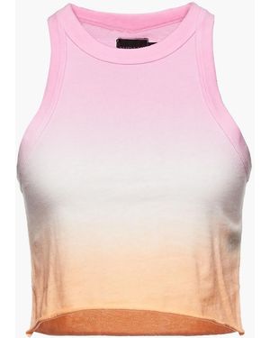 WSLY Cropped oberteil aus biobaumwoll-jersey mit farbverlauf - Pink